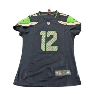 Nike On-Field Seattle Seahawks NFL # 12 Fan Jersey Youth Size L Blue 12th Man